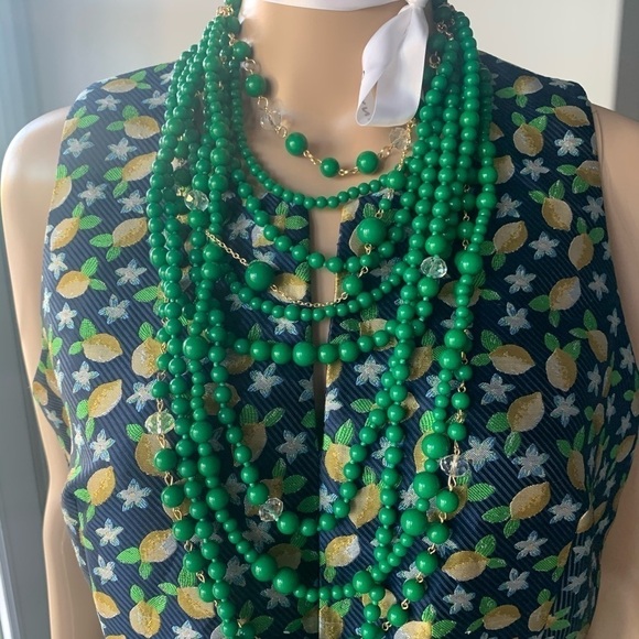 Jewelry - Multi Layered bead Necklace in Hunter Green